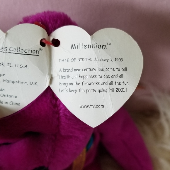 Rare Millennium 2000 Ty Bear! 🐻 💜 Beanie Baby - Picture 3 of 5